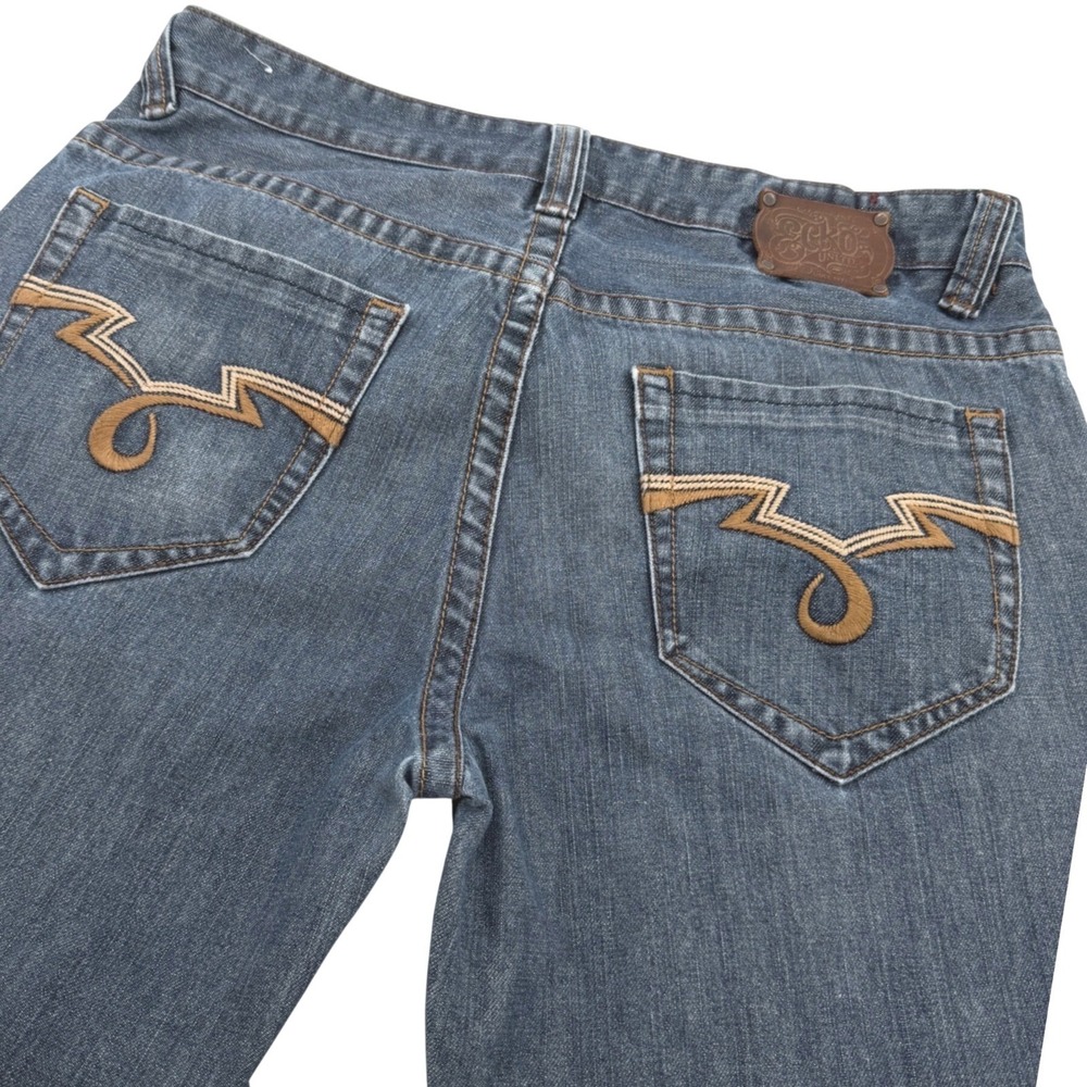 Ecko Unltd Jeans Mens 35x30 (Tag 36) Blue Denim Embroidered Relaxed Y2K Hip Hop